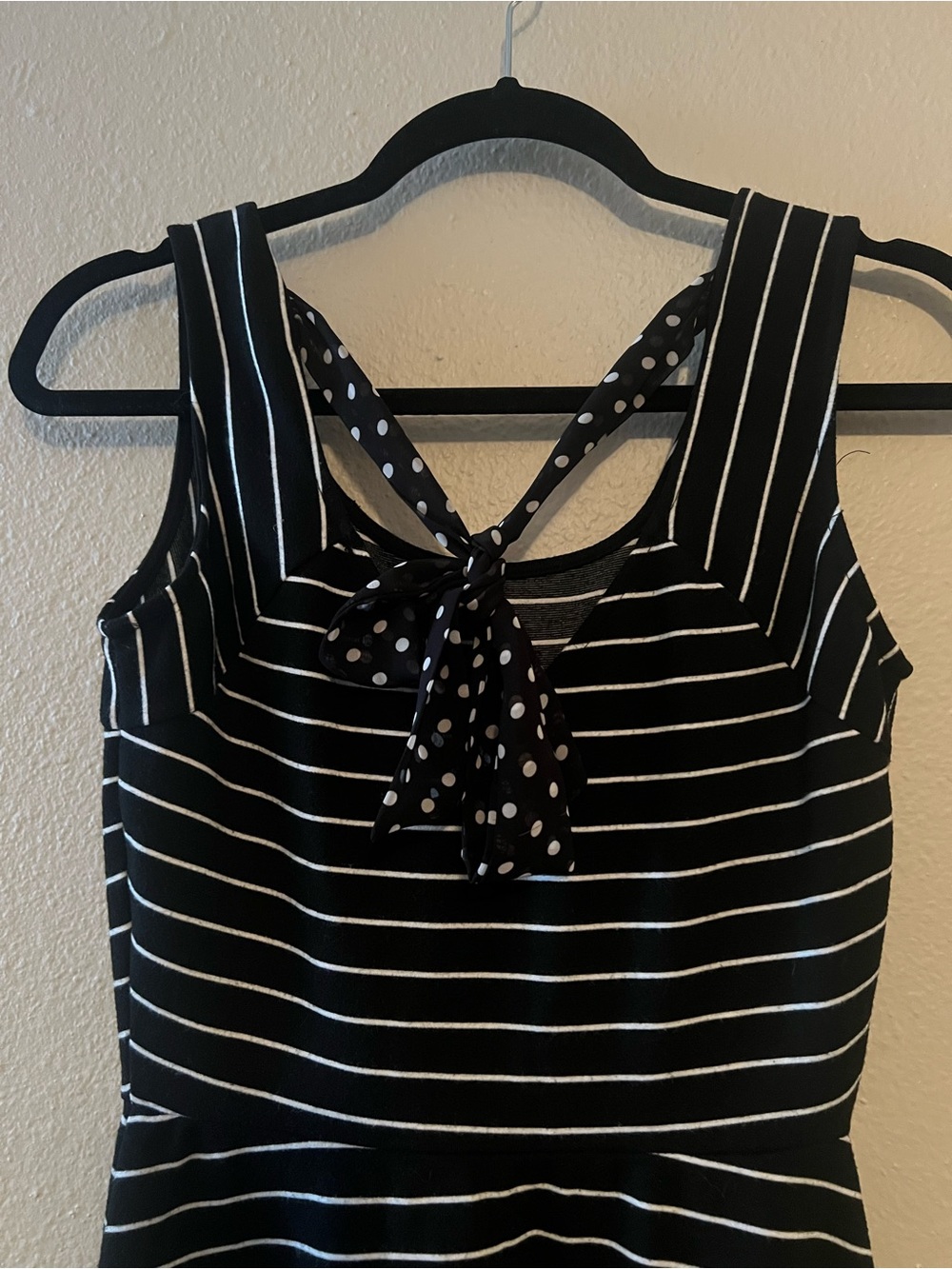 Speechless Black and White Striped Sleeveless Dress with pockets size small - Picture 3 of 5